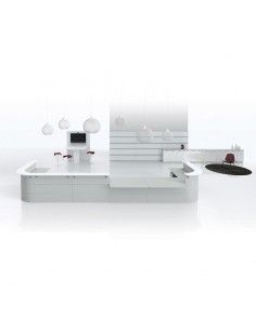 Mostradores recepcion Abako de Della Valentina