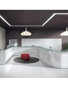 Mostradores recepcion Abako de Della Valentina