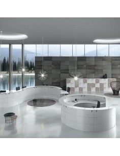 Mostradores recepcion Abako de Della Valentina