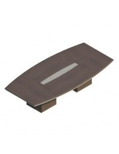 Mesa de reuniones ovalada Líder de JGorbe en nogal oscuro