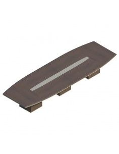 Mesa de reuniones ovalada Líder de JGorbe en nogal oscuro