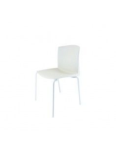 Silla blanca polivalente Cloe