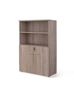Armario oficina de madera mediano con puertas bajas de JGorbe entrega express