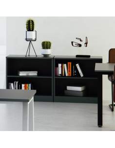 Estanteria oficina baja sin puertas de madera de Kesta