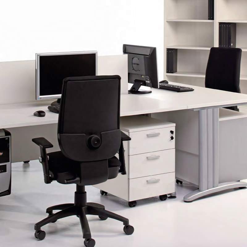 Cajonera blanca oficina de madera 3 cajones