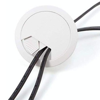 tapa pasacables redonda blanca de 6 cm. de diámetro de aic