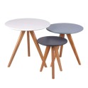 set mesas centro lucio blanco, azul y gris de somcasa