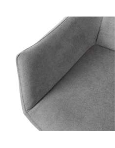 detalle tapizado sillon moderno gris claro