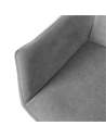 detalle tapizado sillon moderno gris claro