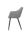 sillon comedor tapizado gris claro somcasa fiona