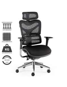 Silla de oficina XXL modelo NEW ERGOSTONE, ideal para personas corpulentas y altas.