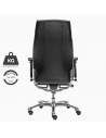 Silla para directivo en ecopiel negra. Con mecanismo avanzado. Con brazos regulables 4D. En Ecopiel negra.
