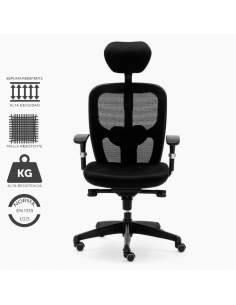 Silla de trabajo negra modelo Boston