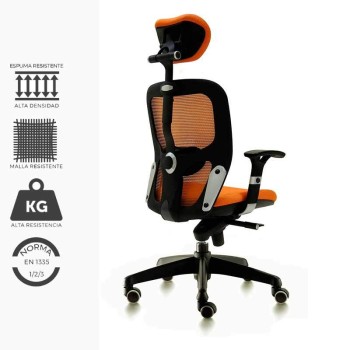 Silla de trabajo naranja modelo Boston