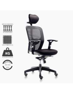 Silla trabajo Boston, con cabezal regulable, brazos regualbles 2D.