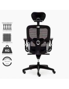 Silla de trabajo negra modelo Boston