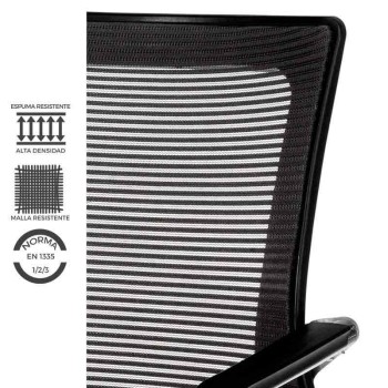 Silla confidente Dallas con respaldo de malla ultraresistente.