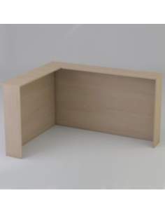 Mostrador en L sin mesa. Modelo Enter.