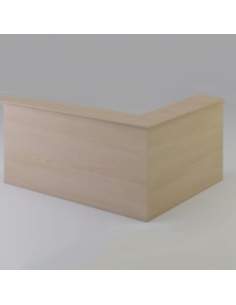Mostrador de recepción en L con mesa de mostrador incluida. Mesa independiente.