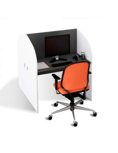 Mesa call center. Módulo doble, puestos enfrentados.