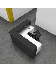 Mostrador en l con mesa modelo Enter