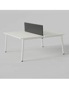 bench trabajo en grupo con panel separador