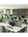 bench para grupo de trabajo oficina con panel separador