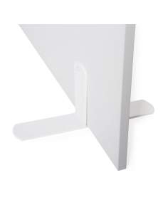 pata metálica blanca para biombo separador