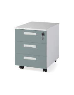 Cajonera oficina 3 cajones con ruedas color personalizado de JGorbe con frontal