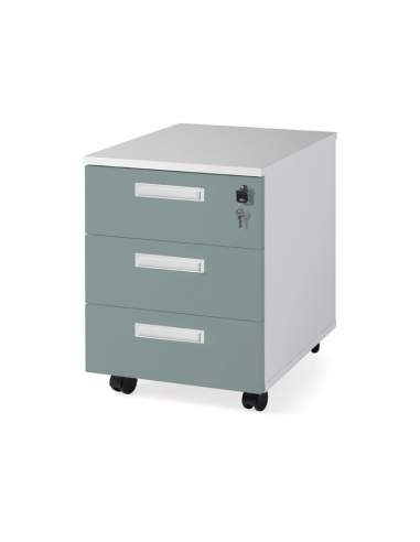 Cajonera oficina 3 cajones con ruedas color personalizado de JGorbe con frontal