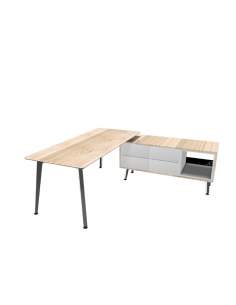 Mesa direccion Organova con mueble auxiliar de Iman