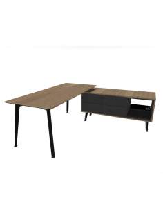 Mesa direccion Organova con mueble auxiliar de Iman