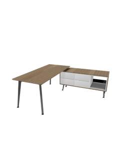 Mesa direccion Organova con mueble auxiliar de Iman