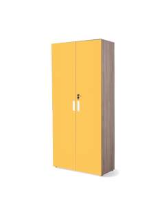 ARMARIO OFICINA ALTO CON PUERTAS CUERPO OLMO PUERTAS MOSTAZA