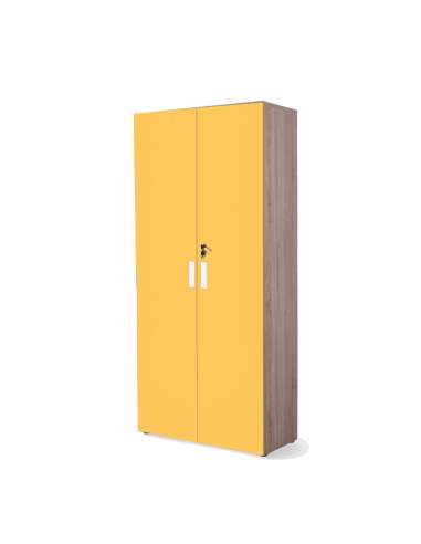 ARMARIO OFICINA ALTO CON PUERTAS CUERPO OLMO PUERTAS MOSTAZA