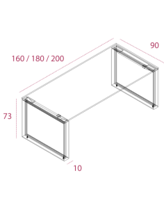 Medidas mesa despacho Omega