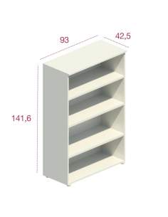 Medidas armario oficina mediano de madera sin puertas de jgorbe