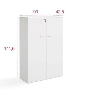 Armario oficina de madera con puertas y cerradura de Jgorbe