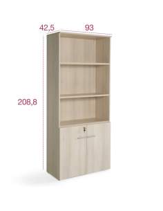 Medidas armario alto oficina con puertas bajas de jgorbe