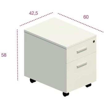 Medidas cajonera madera oficina 1 cajón archivador de Jgorbe