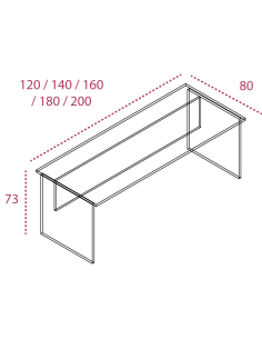 Medidas mesa escritorio color de Jgorbe