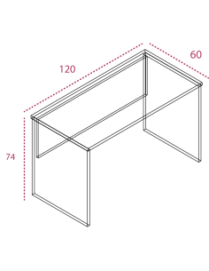 Medidas mesa de estudio serie Color de JGorbe