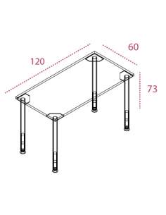 Medidas mesa auxiliar serie Aneto de jgorbe