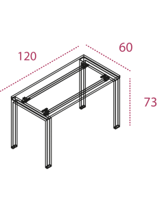 Medidas mesa auxiliar o estudio serie Pórtico de Jgorbe