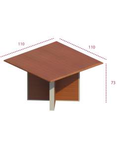 Medidas mesa reuniones cuadrada serie líder jgorbe