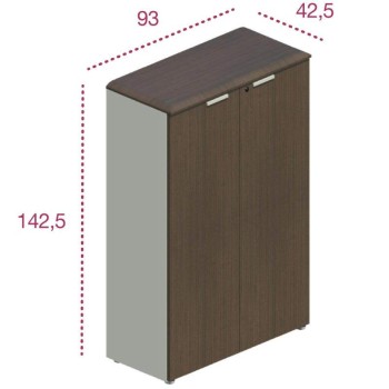 Medidas armario oficina madera con puertas de jgorbe