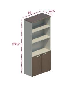 Medidas mueble oficina con puertas bajas de jgorbe