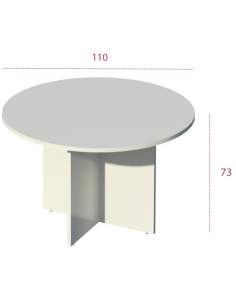 Medidas mesa reuniones redonda serie Color de Jgorbe