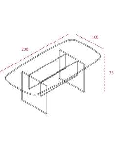 Medidas mesa de reunion rectangular de jgorbe