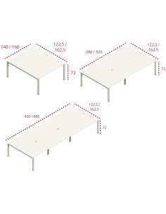 Medidas isla de trabajo en grupo portico de jgorbe